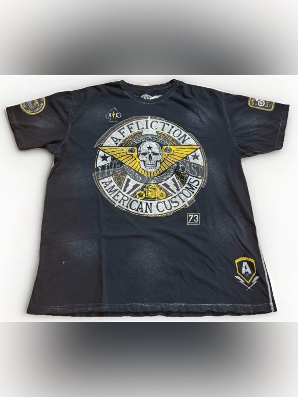 Affliction T-shirt Size 4XL American Customs Skull Mixed Martial Arts MMA